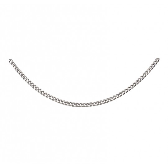 Chaîne argent 925 000 Carador maille gourmette diamantée longueur 50 cm