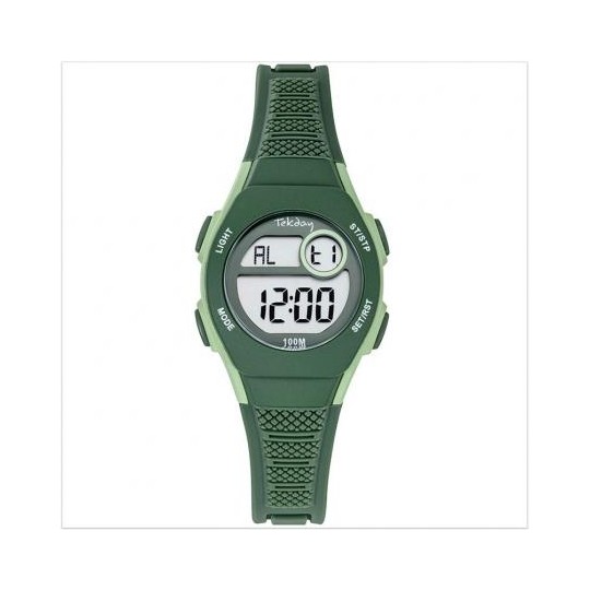 Montre Tekday Enfant Silicone Vert Affichage Digitale