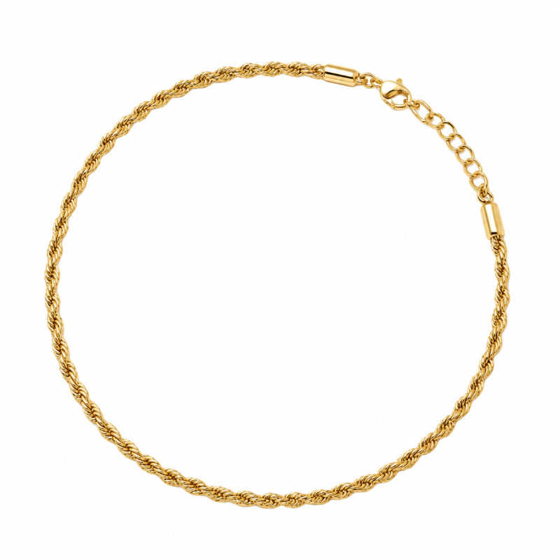 Collier Amporelle Maille torsadée Acier doré