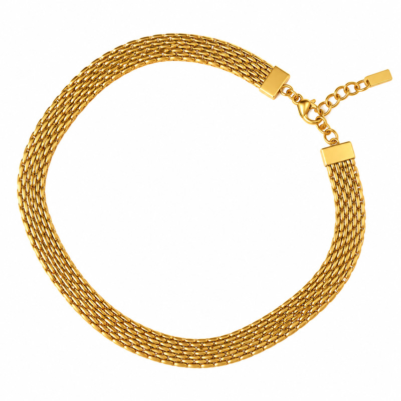 Collier Amporelle Acier doré