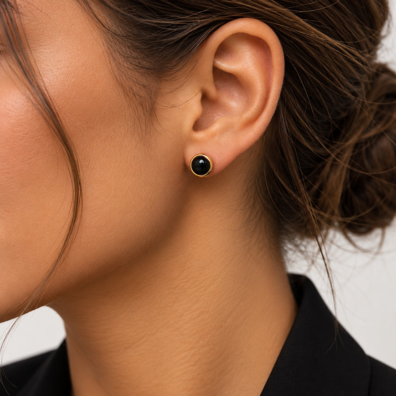 Boucles d'oreilles Amporelle Acier Doré