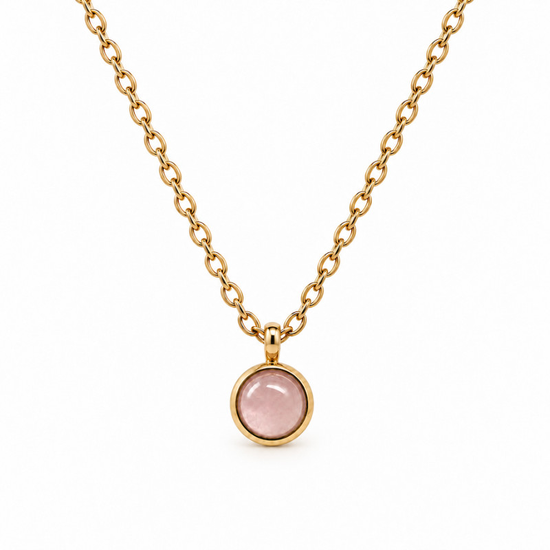 Collier Amporelle Acier Doré