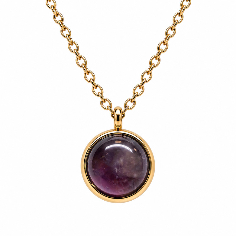 Collier Amporelle Acier Doré