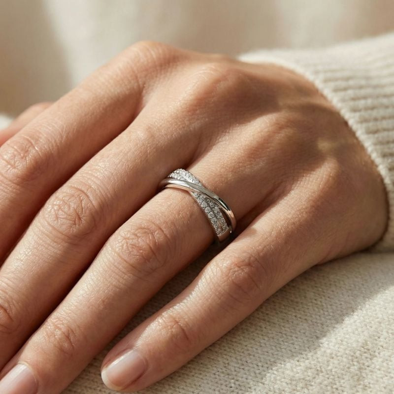 Bague femme Carador en argent avec oxydes de zirconium