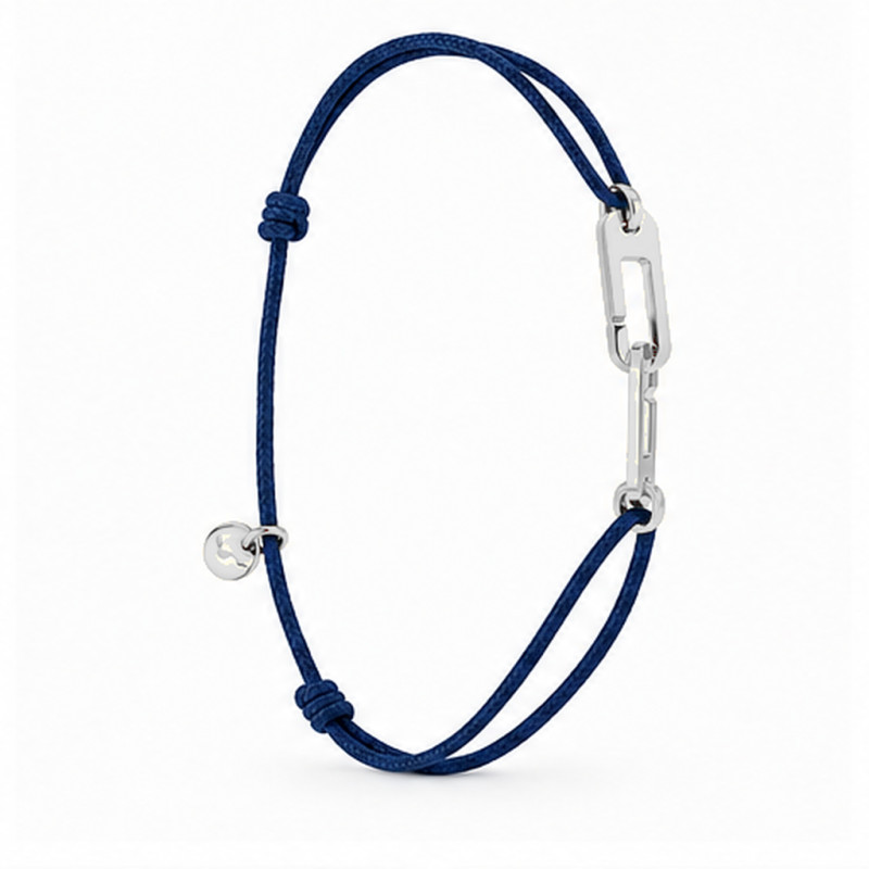 Bracelet Osmose BY OLIVIER LAFOND argenté cordon bleu