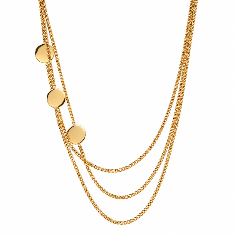 Collier Amporelle Acier Doré