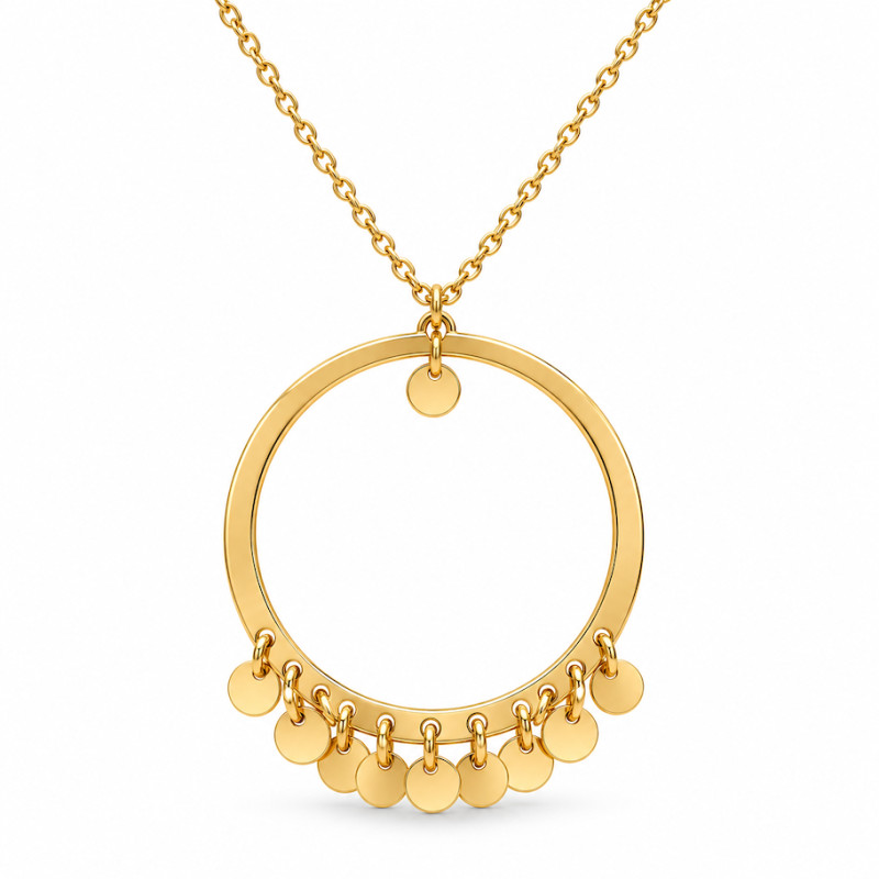 Collier Amporelle Acier Doré