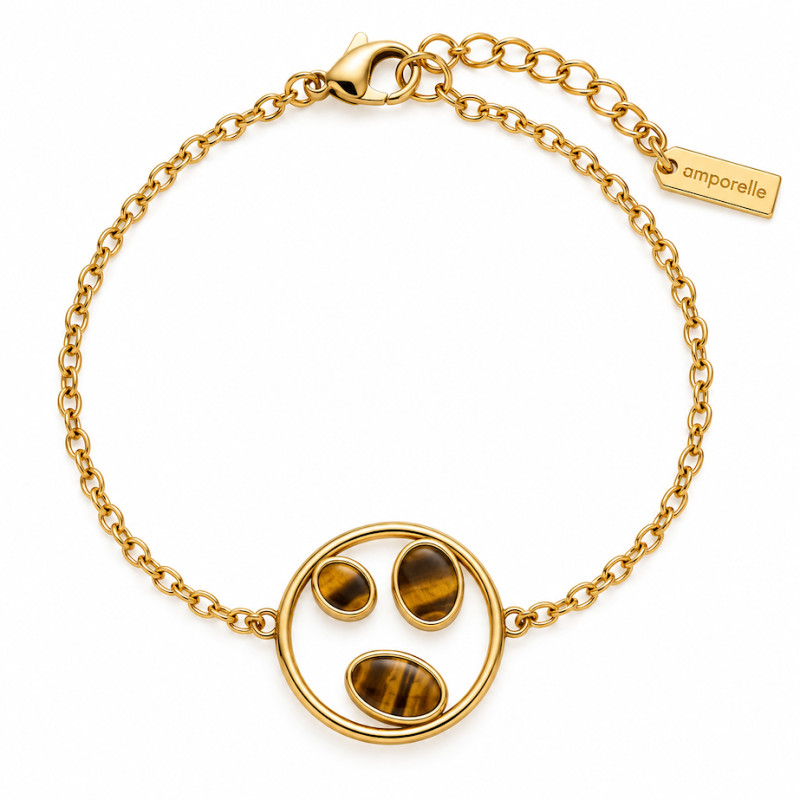 Bracelet Amporelle Acier Doré