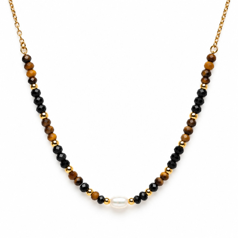 Collier Amporelle Acier Doré