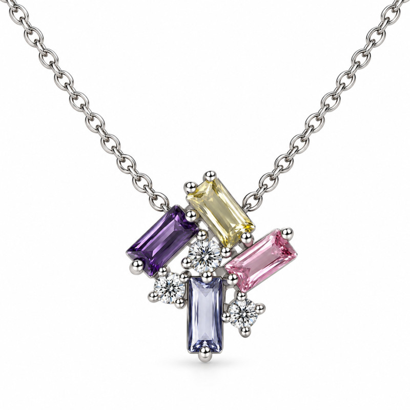Collier Silver Pop Argent