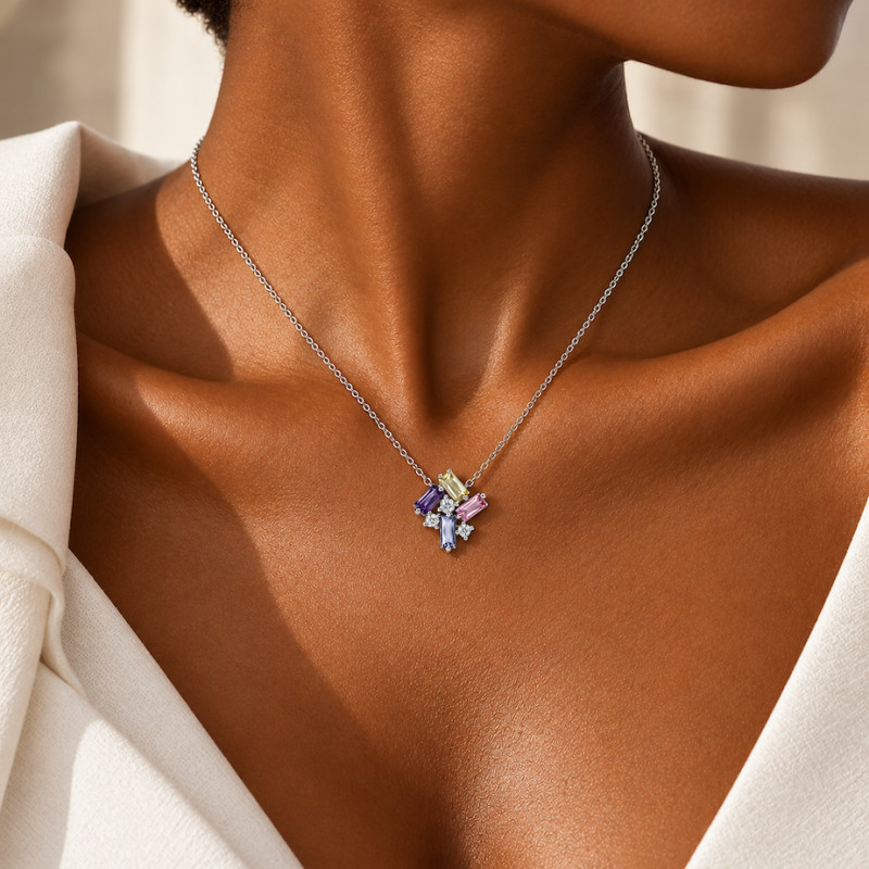 Collier Silver Pop Argent