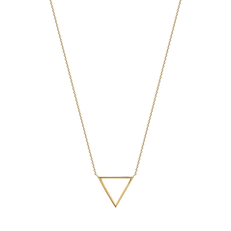 Carador - Collier plaqué or motif triangle