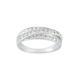 Carador - Bague argent 925/000 et oxydes de zirconium