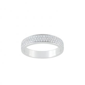 Carador - Bague argent 925/000 et oxydes de zirconium