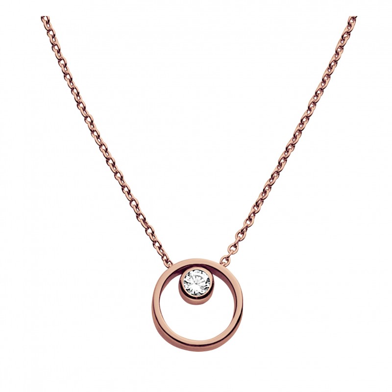 Collier Skagen Elin acier doré rose SKJ0850791