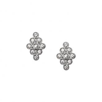 Boucles d'oreilles Fossil Vintage Glitz acier et cristaux JF02314040