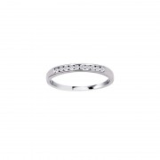 Alliance demi-tour serti rail or blanc 375/000 Alliance demi-tour serti rail or blanc 375/000