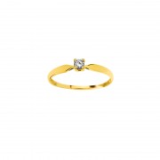 Bague Solitaire or jaune 375/000 4 griffes Bague Solitaire or jaune 375/000 4 griffes