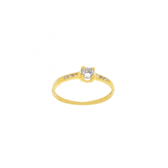 Bague Solitaire or jaune 375/000