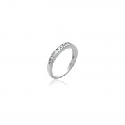 Alliance Carador argent et oxydes de zirconium sertis rail Alliance Carador argent et oxydes de zirconium sertis rail