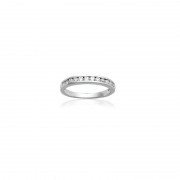 Alliance Carador argent et oxydes de zirconium sertis rail Alliance Carador argent et oxydes de zirconium sertis rail