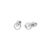 Boucles d'oreilles Skagen Elin acier chromé et cristal SKJ0836040