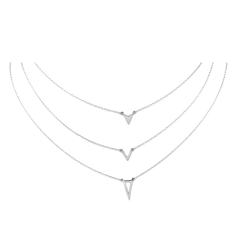 Collier Silver Pop Triple chaine Argent 925/000