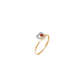 Bague Carador Or bicolore 375/000 et Rubis