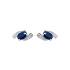 Boucles d'oreilles Carador or blanc 375/000 Oxydes et Saphir