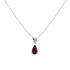 Collier Carador Or blanc 375/000 et pendentif rubis