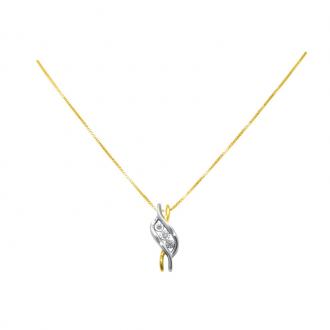 Collier Carador Trilogie diamant 0,03 cts et Or 375/000