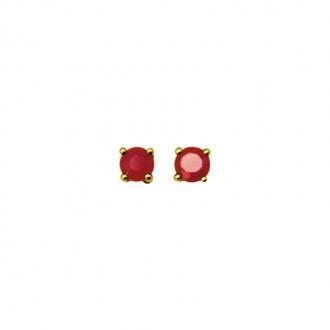 Boucles d'oreilles Carador Or jaune 375/000 et Rubis