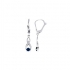 Boucles d'oreilles Carador pendantes or blanc 375/000 Saphir