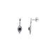 Boucles d'oreilles Carador Or blanc 375/000 et saphir Pendantes