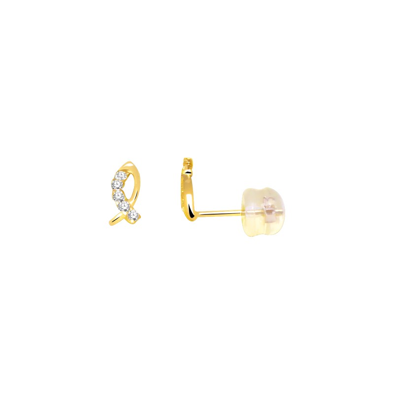 Boucles d'oreilles Carador Or jaune 375/000 et oxydes de zirconium