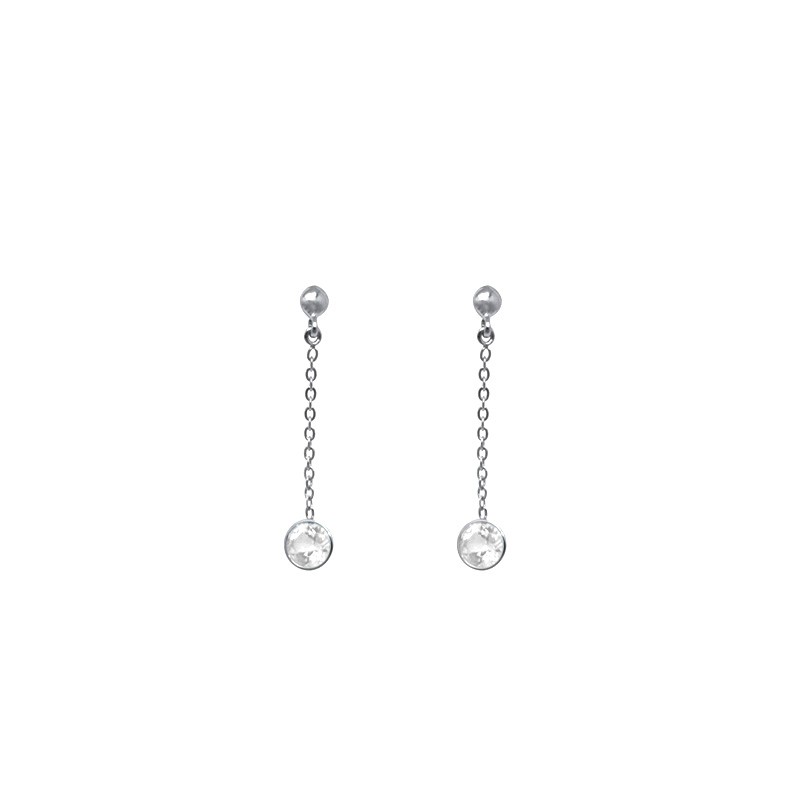 Boucles d'oreilles Carador Or blanc 375/000 et Oxydes de zirconium