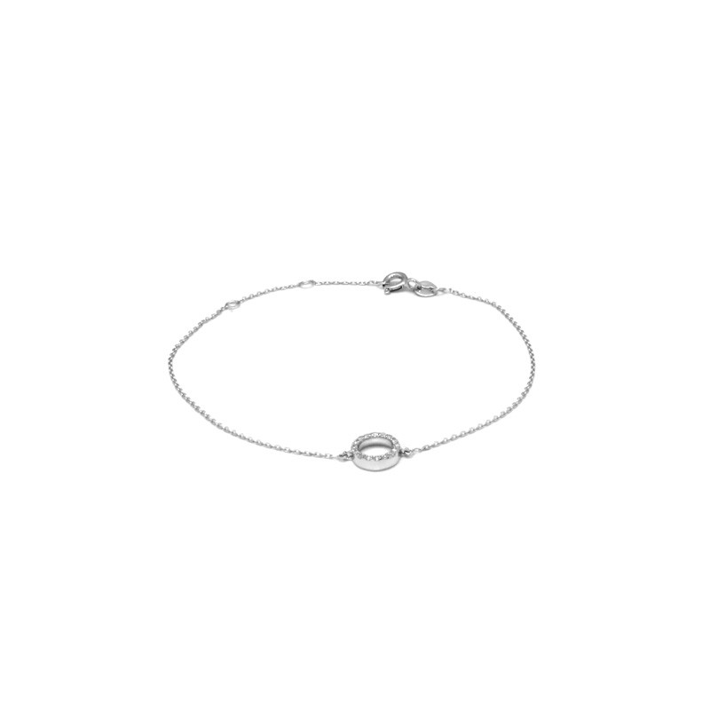 Bracelet Carador Or blanc 375/000 cercle