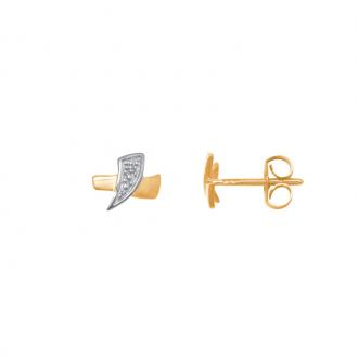 Boucles d'oreilles Carador Or jaune et diamants 0,006 cts