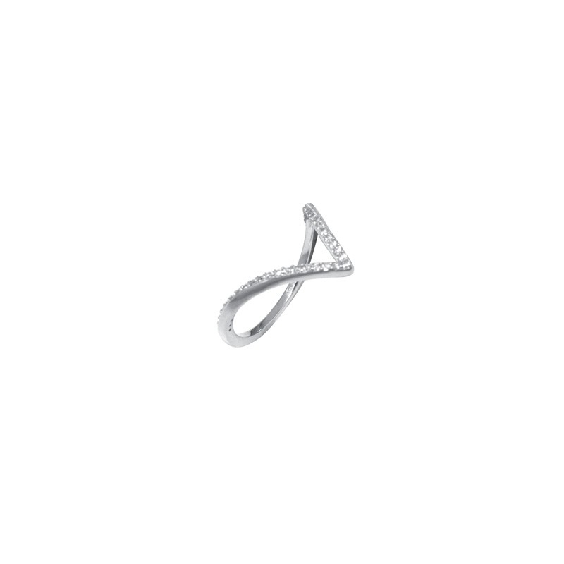 Bague Silver Pop Triangle Argent 925/000 et Oxydes de zirconium