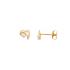 Boucles d'oreilles Carador vague or jaune 375/000 et oxyde de zirconium