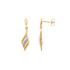 Boucles d'oreilles Carador pendantes fantaisie or jaune 375/000 et oxydes de zirconium