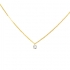 Collier Carador en or jaune 375/000 et oxyde de zirconium