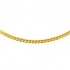 Collier Carador en or jaune 375/000 maille gourmette diamantée, 40 cm