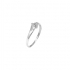 Bague Carador trilogie or blanc 375/000 et oxydes de zirconium