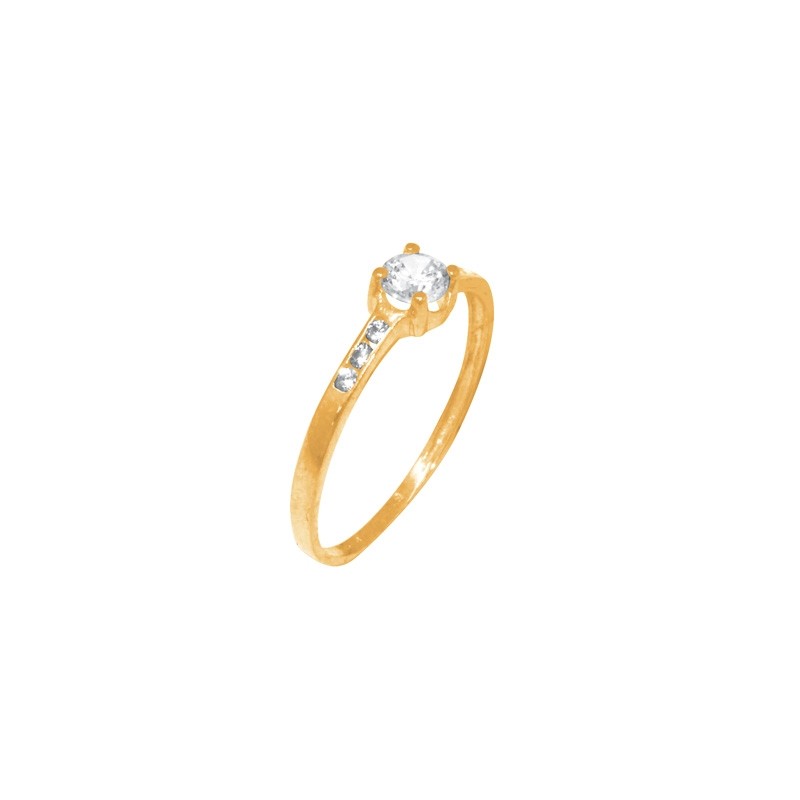 Bague Solitaire or jaune 375/000