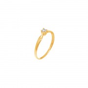 Bague Solitaire or jaune 375/000 4 griffes Bague Solitaire or jaune 375/000 4 griffes
