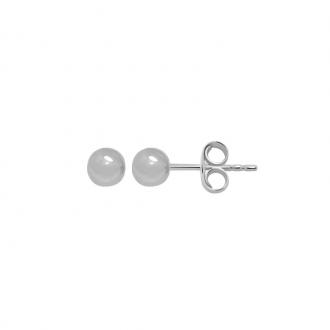 Boucles d'oreilles Carador boules 4 mm or blanc 375/000