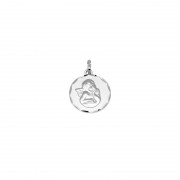 Médaille Ange Or blanc 375/000 Médaille Ange Or blanc 375/000