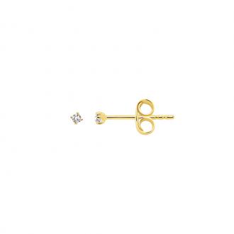 Boucles d'oreilles Carador clous diamant 0,02 cts en or jaune 375/001