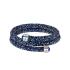 Bracelet jonc double Swarovski Crystaldust bleu 5255908